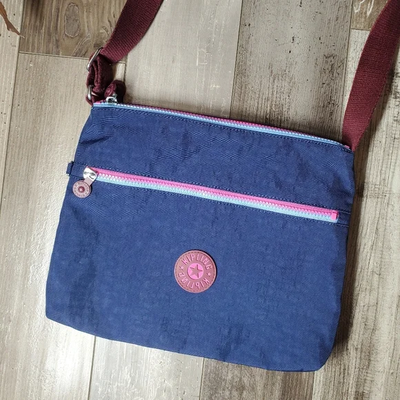 Kipling Annabelle Navy Crossbody Bag Double Zip Nylon EUC - Picture 13 of 16